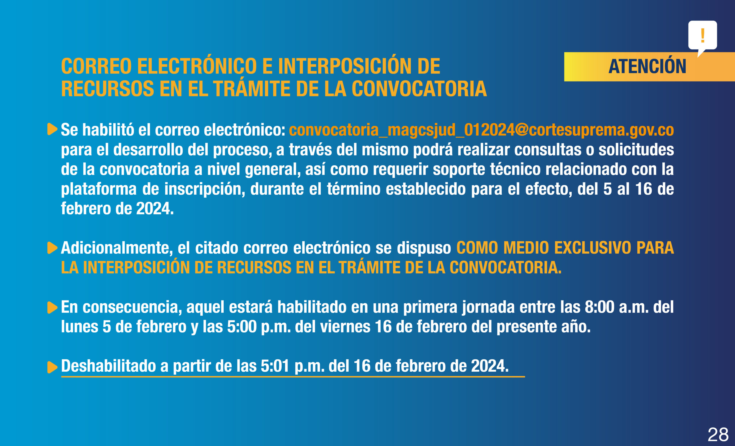 slide contactenos convocatoria magistrado CSJ 2024 1