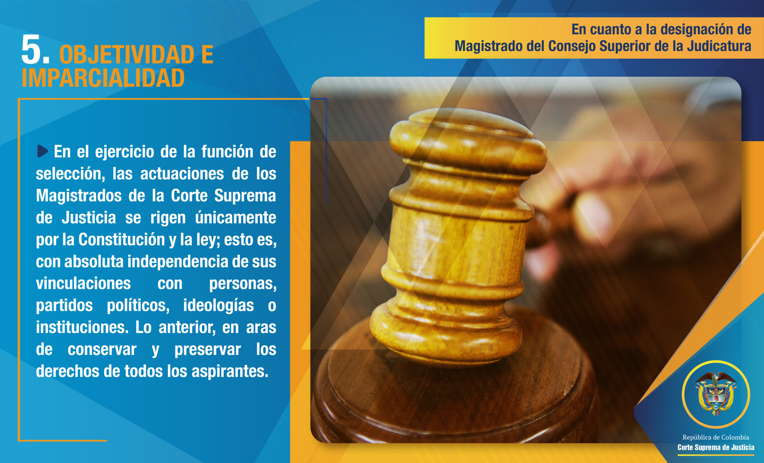 slide principios convocatoria magistrado CSJ 2024 10