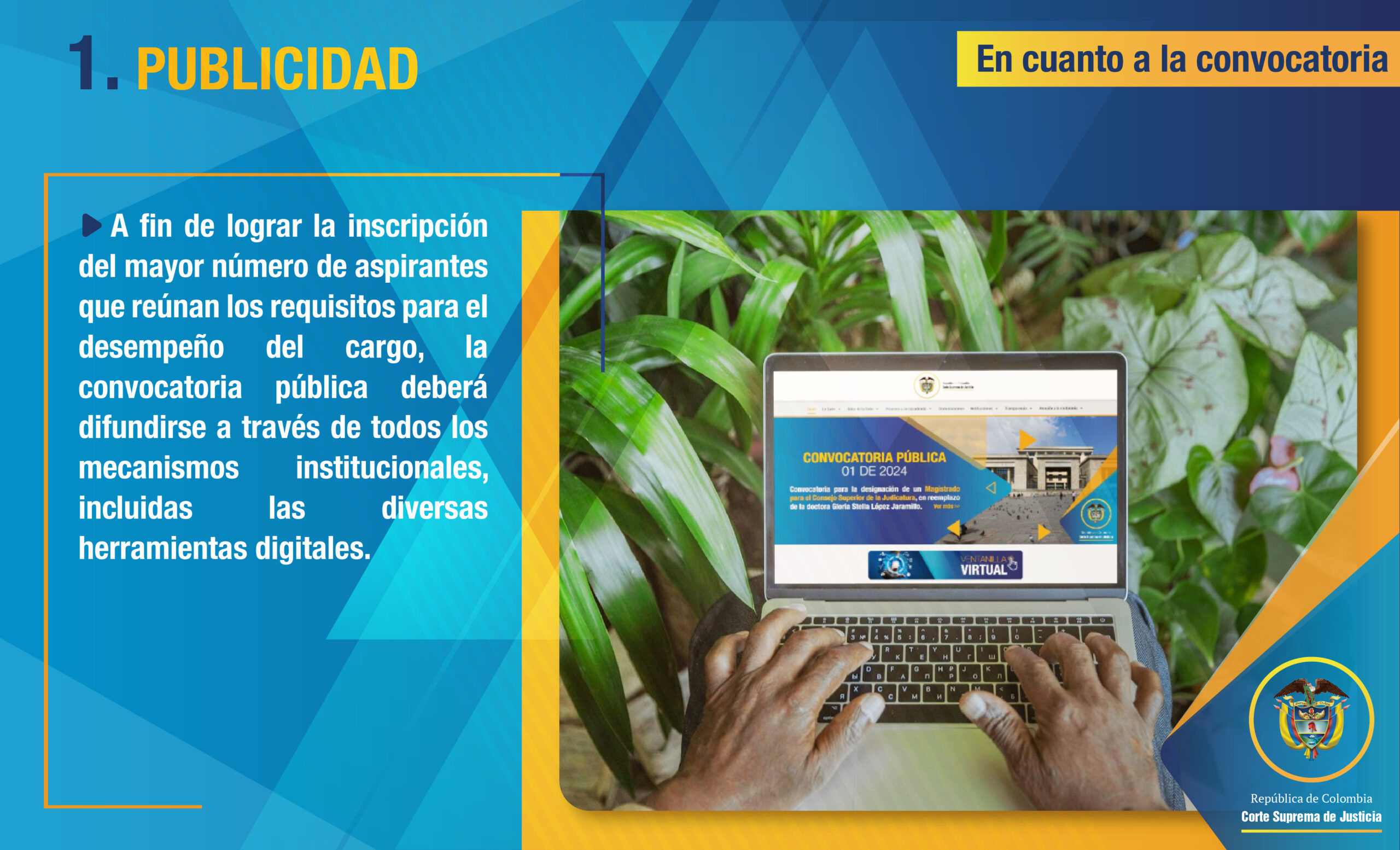slide principios convocatoria magistrado CSJ 2024 2