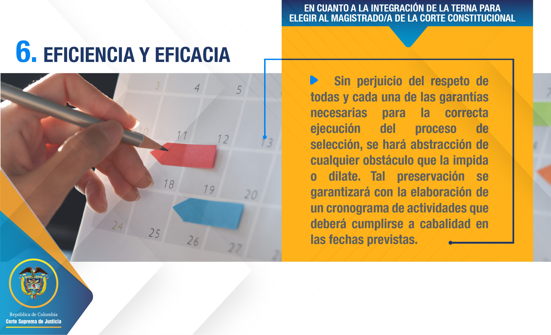 slide principios convocatoria magistrado Corte constitucional 2025 11