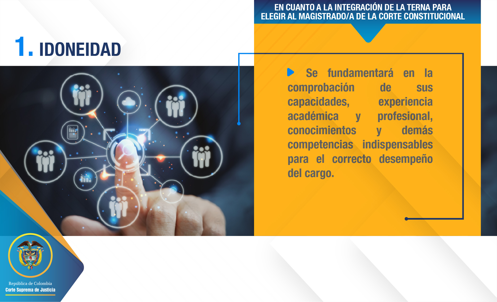 slide principios convocatoria magistrado Corte constitucional 2025 6