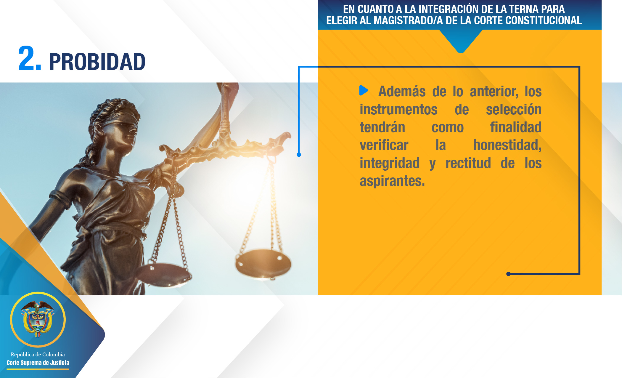 slide principios convocatoria magistrado Corte constitucional 2025 7
