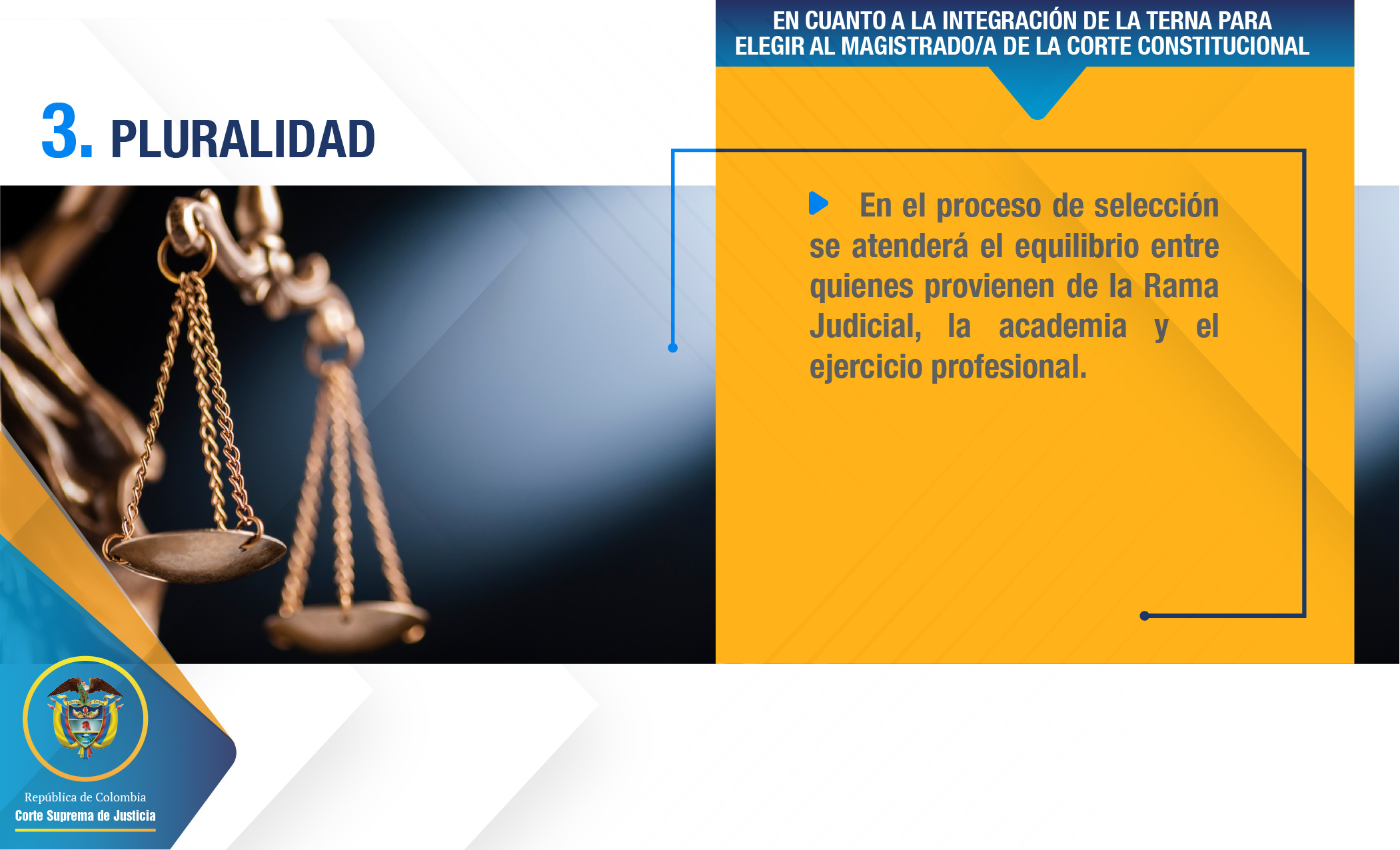 slide principios convocatoria magistrado Corte constitucional 2025 8